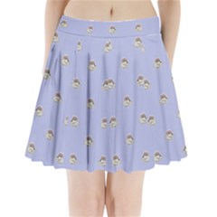Monster Rats Hand Draw Illustration Pattern Pleated Mini Skirt by dflcprints