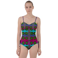 Meditative Abstract Temple Of Love And Meditation Sweetheart Tankini Set by pepitasart