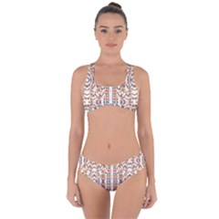 Multicolored Geometric Pattern  Criss Cross Bikini Set by dflcprints