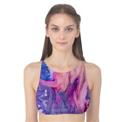 Marbled,ultraviolet,violet,purple,pink,blue,white,stone,marble,modern,trendy,beautiful Tank Bikini Top by NouveauDesign