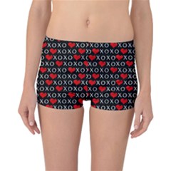 Xoxo Valentines Day Pattern Reversible Boyleg Bikini Bottoms by Valentinaart