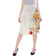 Cupid - Vintage Midi Beach Skirt by Valentinaart