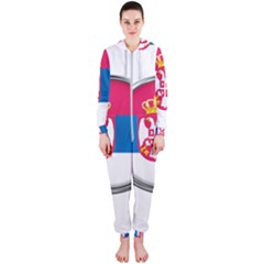 Serbia Flag Icon Europe National Hooded Jumpsuit (ladies)  by Nexatart