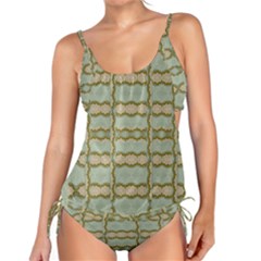Celtic Wood Knots In Decorative Gold Tankini Set by pepitasart