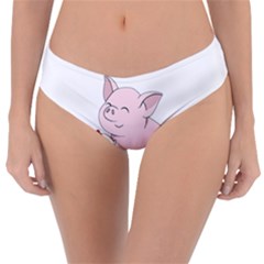 Friends Not Food - Cute Pig And Chicken Reversible Classic Bikini Bottoms by Valentinaart