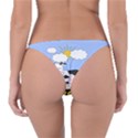 Friends Not Food - Cute Cow, Pig and Chicken Reversible Bikini Bottom View2