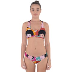 Valerie Solanas Cross Back Hipster Bikini Set by Valentinaart