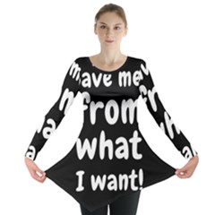 Save Me From What I Want Long Sleeve Tunic  by Valentinaart