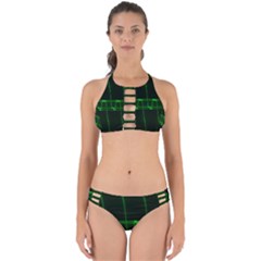 Background Signal Light Glow Green Perfectly Cut Out Bikini Set by Nexatart