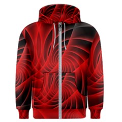 Red Abstract Art Background Digital Men s Zipper Hoodie by Nexatart
