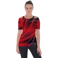 Red Abstract Art Background Digital Short Sleeve Top by Nexatart