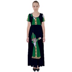  St  Patrick  Dabbing High Waist Short Sleeve Maxi Dress by Valentinaart