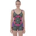 Roses In A Color Cascade Of Freedom And Peace Tie Front Two Piece Tankini View1