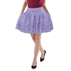 Knitted Wool Lilac A-line Pocket Skirt by snowwhitegirl