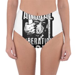 Animal Liberation Front - Chimpanzee  Reversible High-waist Bikini Bottoms by Valentinaart