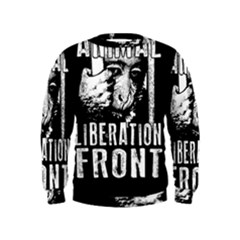 Animal Liberation Front - Chimpanzee  Kids  Sweatshirt by Valentinaart