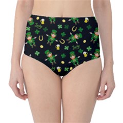 St Patricks Day Pattern High-waist Bikini Bottoms by Valentinaart