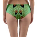 Lady Panda With Hat And Bat In The Sunshine Reversible Mid-Waist Bikini Bottoms View2
