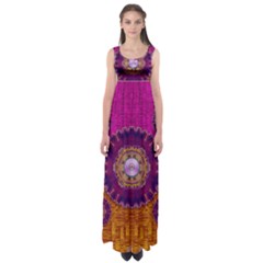 Viva Summer Time In Fauna Empire Waist Maxi Dress by pepitasart