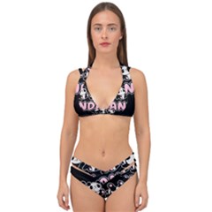 Panda  Double Strap Halter Bikini Set by Valentinaart