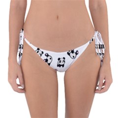 Panda Pattern Reversible Bikini Bottom by Valentinaart