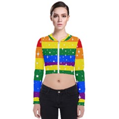 Sparkly Rainbow Flag Bomber Jacket by Valentinaart