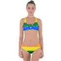 Sparkly Rainbow Flag Criss Cross Bikini Set View1