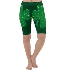 Sparkly Clover Cropped Leggings  by Valentinaart