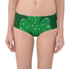 Sparkly Clover Mid-waist Bikini Bottoms by Valentinaart