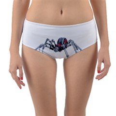 Bionic Spider Cartoon Reversible Mid-waist Bikini Bottoms by ImagineWorld
