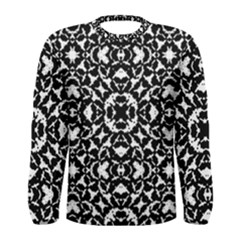 Black And White Geometric Pattern Men s Long Sleeve Tee by dflcprints