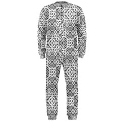 Black And White Oriental Ornate Onepiece Jumpsuit (men)  by dflcprints