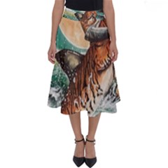 Tiger Shark Perfect Length Midi Skirt by redmaidenart