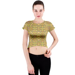 Forest Rainbow  Wood And Festive Soul Crew Neck Crop Top by pepitasart