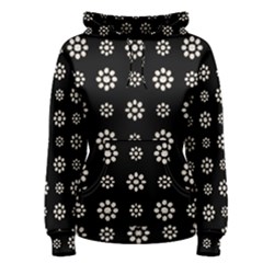 Dark Stylized Floral Pattern Women s Pullover Hoodie by dflcprints