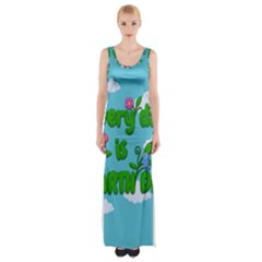 Earth Day Maxi Thigh Split Dress by Valentinaart