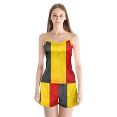 Belgium Flag Satin Pajamas Set by Valentinaart