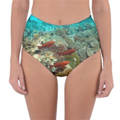 Coral Garden 1 Reversible High-waist Bikini Bottoms by trendistuff