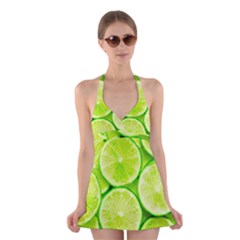 Limes 3 Halter Dress Swimsuit  by trendistuff
