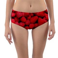 Raspberries 2 Reversible Mid-waist Bikini Bottoms by trendistuff