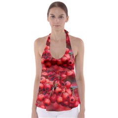 Red Berries 1 Babydoll Tankini Top by trendistuff