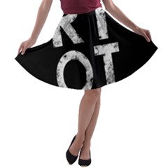 Riot A-line Skater Skirt by Valentinaart