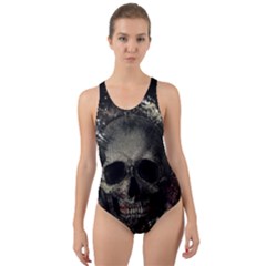 Skull Cut-out Back One Piece Swimsuit by Valentinaart