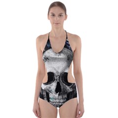 Skull Cut-out One Piece Swimsuit by Valentinaart