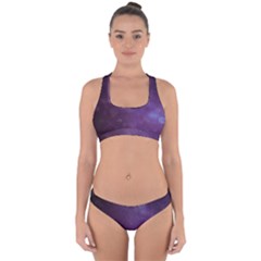 Abstract Purple Pattern Background Cross Back Hipster Bikini Set by Sapixe