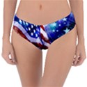 American Flag Red White Blue Fireworks Stars Independence Day Reversible Classic Bikini Bottoms View1