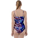 American Flag Red White Blue Fireworks Stars Independence Day Sweetheart Tankini Set View2