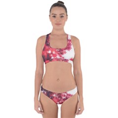 Maple Leaves Red Autumn Fall Cross Back Hipster Bikini Set by Sapixe
