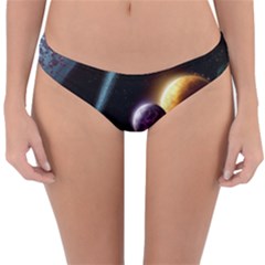Planets In Space Reversible Hipster Bikini Bottoms by Sapixe