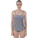 Abstract Shapes Twist Front Tankini Set View1